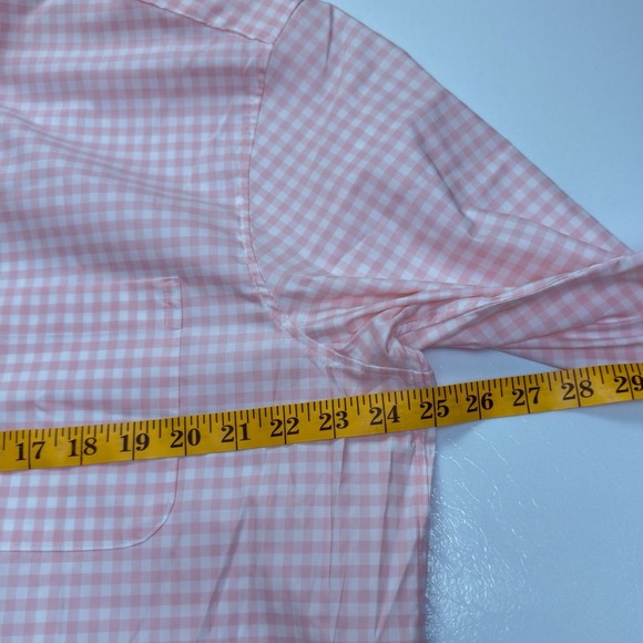 VINEYARD VINES Men's Flamingo Gingham OTG BRRR Cotton Blend Shirt Button Down XL - Picture 6 of 9